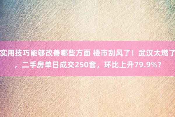 实用技巧能够改善哪些方面 楼市刮风了！武汉太燃了，二手房单日成交250套，环比上升79.9%？