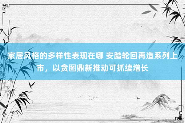 家居风格的多样性表现在哪 安踏轮回再造系列上市，以贪图鼎新推动可抓续增长