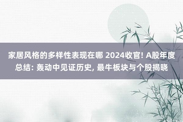 家居风格的多样性表现在哪 2024收官! A股年度总结: 轰动中见证历史, 最牛板块与个股揭晓