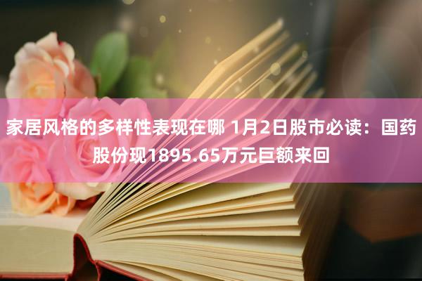 家居风格的多样性表现在哪 1月2日股市必读：国药股份现1895.65万元巨额来回