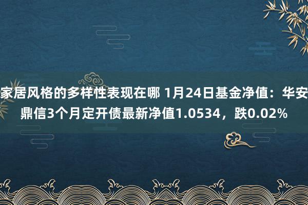 家居风格的多样性表现在哪 1月24日基金净值：华安鼎信3个月定开债最新净值1.0534，跌0.02%