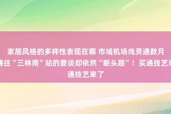 家居风格的多样性表现在哪 市域机场线灵通数月，通往“三林南”站的要谈却依然“断头路”！买通技艺来了